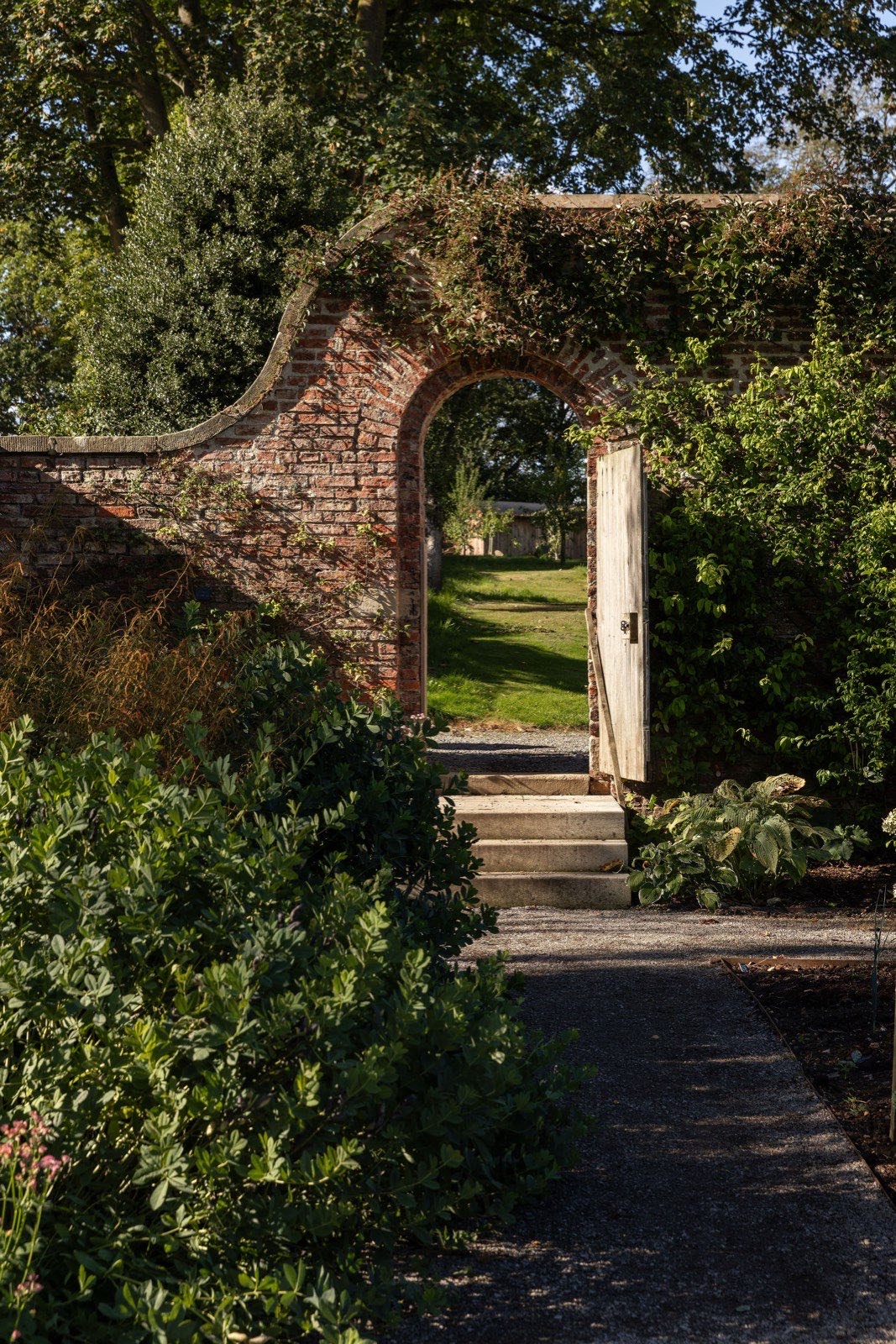 A door in the old brick wall of the garden